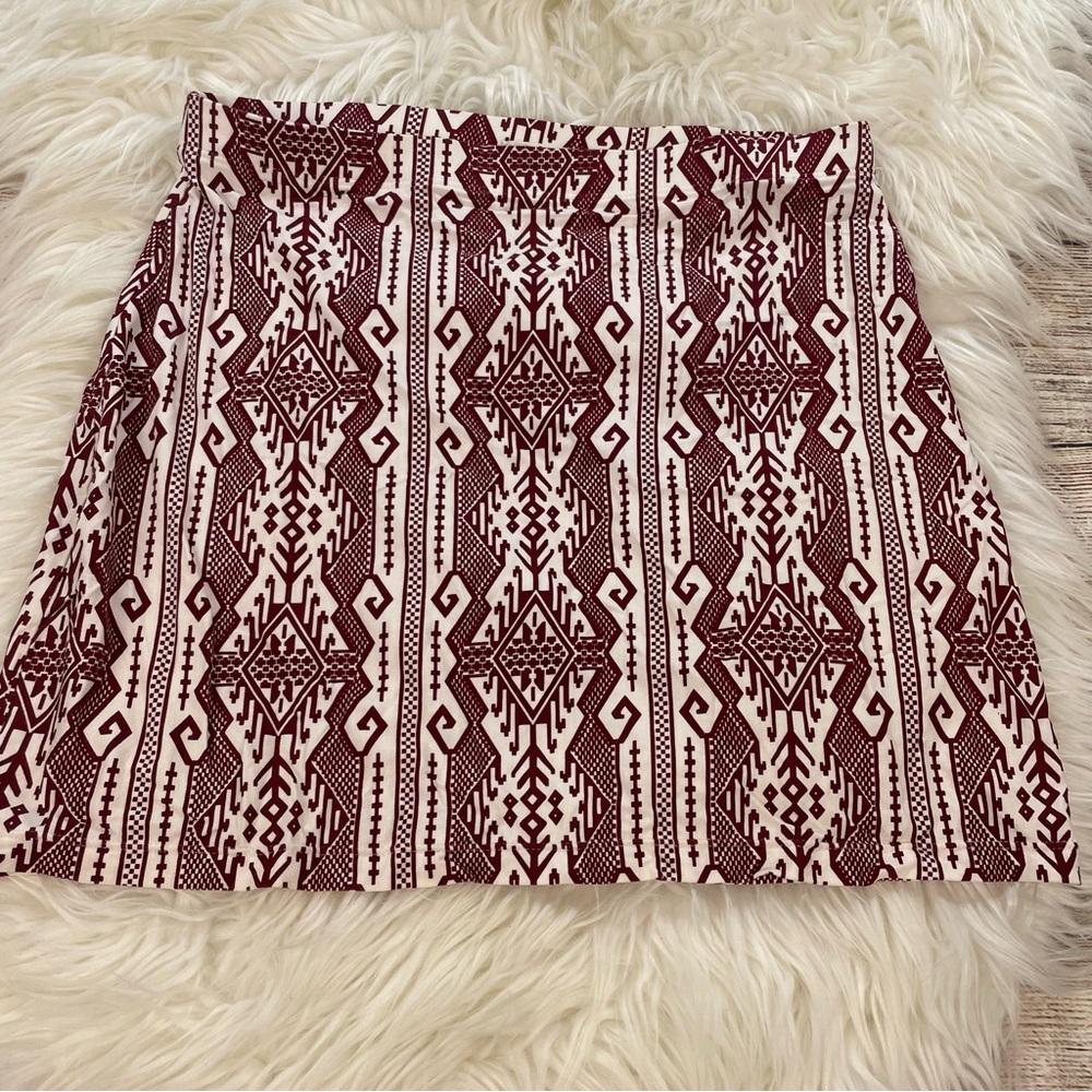 Arnhem Mini Skirt Boho Aztec Stretchy Rayon